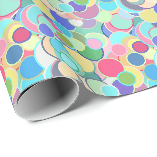 Mid-Century confetti dots - multi pastels Wrapping Paper (Roll Corner)