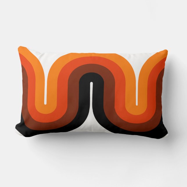 Mid Century Curves Throw Pillow Lumbar 13x21 (Front)