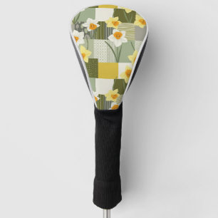 Mid-Century Daffodil Floral Pattern (1) Golf Head Cover