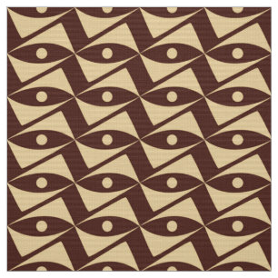 Mid-Century Delta Wings - chocolate & camel Fabric