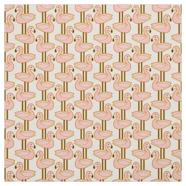 Mid century flamingo fabric (Swatch)