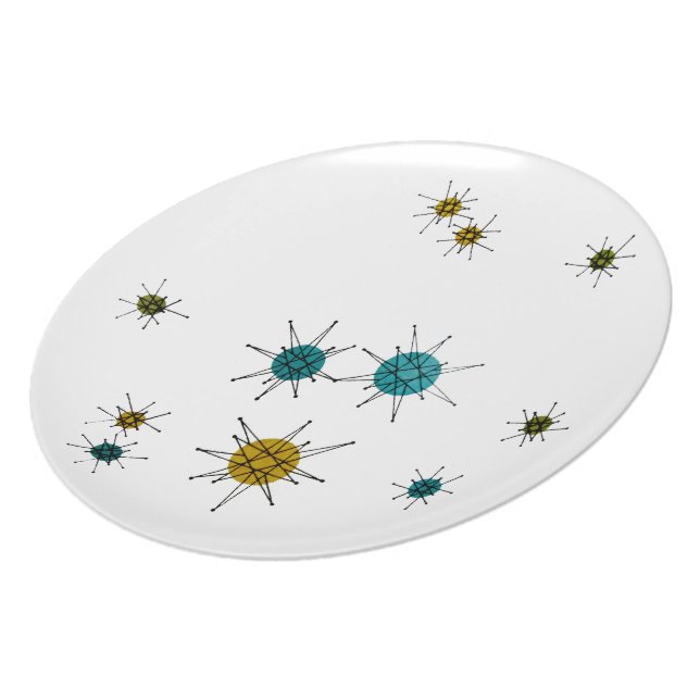 Mid-Century Franciscan Atomic Starburst Plate (Left Side)