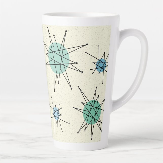 Mid Century Franciscan Starburst 5  Latte Mug (Right)