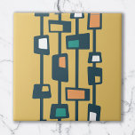 Mid Century Funky Blocks Yellow Tile<br><div class="desc">Take a trip back in time with this abstract design inspired by the Mid-Century and Atomic Era. Perfect for those who love retro and vintage style. It is also a great gift for Birthdays and Christmas.</div>