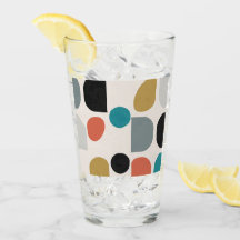 Mid Century Geo Glass Cup