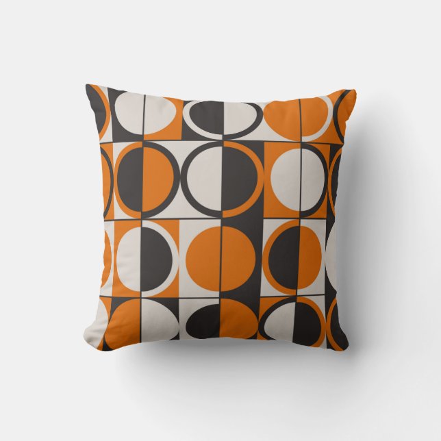 Mid-century geometric abstract pattern with simple cushion (Front)