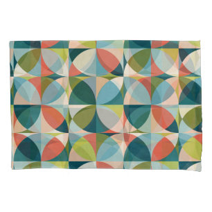 Mid-Century Geometric, Abstract Seamless Design. Pillowcase