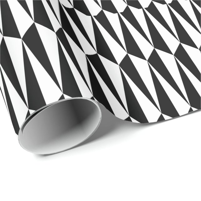 Mid-Century geometric, black and white Wrapping Paper (Roll Corner)