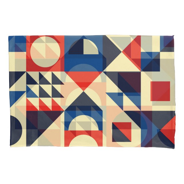 Mid-Century Geometric: Funky Retro Pattern. Pillowcase (Front)