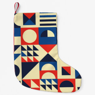 Mid-Century Geometric: Funky Retro Pattern. Small Christmas Stocking
