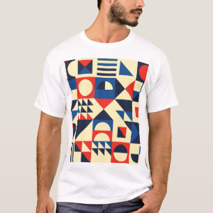 Mid-Century Geometric: Funky Retro Pattern. T-Shirt