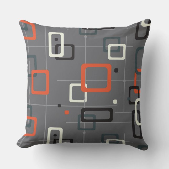 Mid-century geometric pattern cushion (Front)