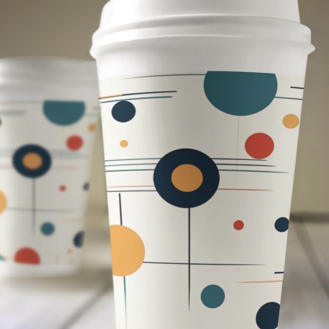 Mid Century Geometric Pattern Paper Cups (Creator Uploaded)