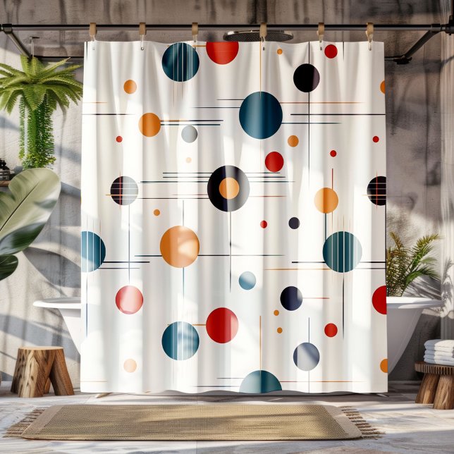 Mid Century Geometric Pattern Shower Curtain (Creator Uploaded)