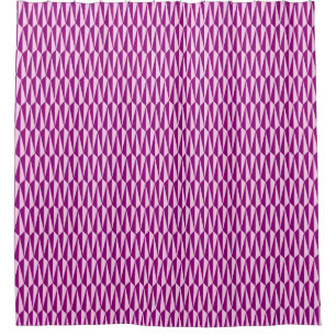 Mid-Century geometric, plum purple and orchid Shower Curtain