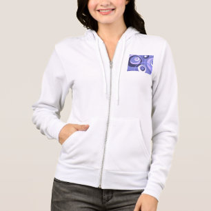 Mid-Century Geometric Purple Circles Abstract Hoodie