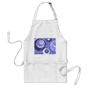 Mid-Century Geometric Purple Circles Abstract Standard Apron