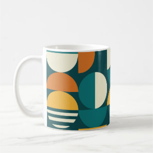 Mid-Century Geometric: Retro Minimalist Design. Coffee Mug