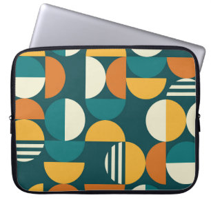 Mid-Century Geometric: Retro Minimalist Design. Laptop Sleeve