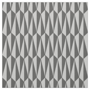 Mid-Century geometric, shades of grey Fabric