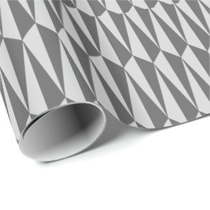 Mid-Century geometric, shades of grey Wrapping Paper