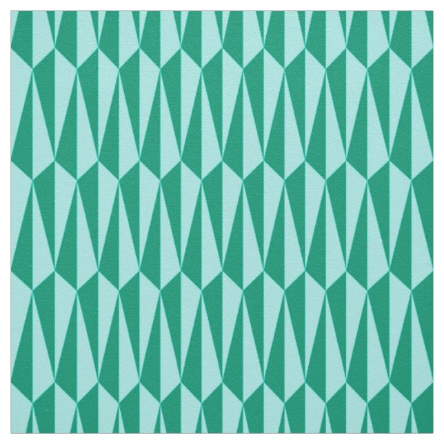 Mid-Century geometric, turquoise and aqua Fabric (Swatch)