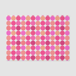 Mid-Century Giant Dots, Fuchsia Pink and Coral Tissue Paper