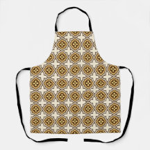 Mid-Century Gold Quatrafoil Apron I