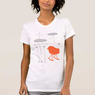 Mid-Century Grey Pattern Chair Silhouette T-Shirt