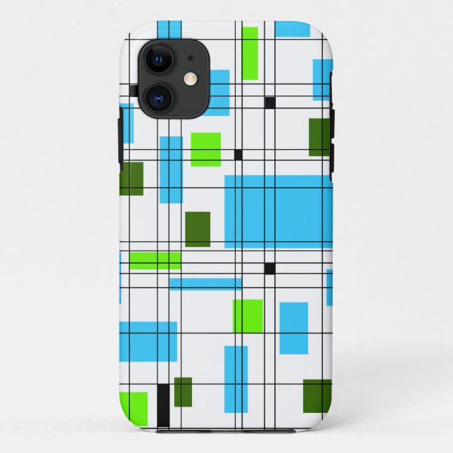 Mid Century Grid Case-Mate iPhone Case (Back)