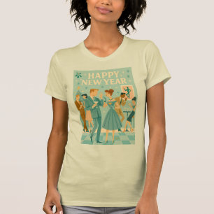 Mid Century Happy New Year The Martini Dance T-Shirt