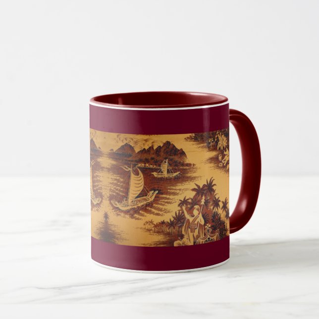 Mid-century Hawaiian design Mug (Front Right)