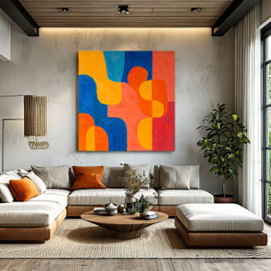 Mid-Century Hues Canvas Print
