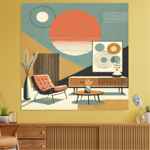 Mid Century Interior Design Sunrise Livingroom