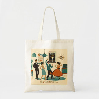 Mid Century Its Atomic Martini Time Cocktail Party Tote Bag