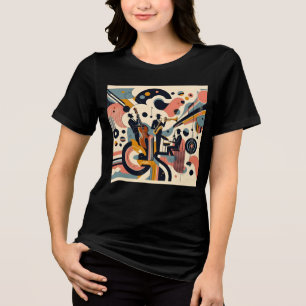 Mid Century Jazz Age Psychedelic Trio Tri-Blend Shirt