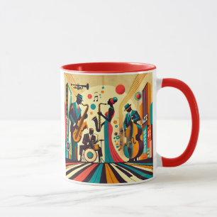 Mid Century Jazz Age Quartet Mug