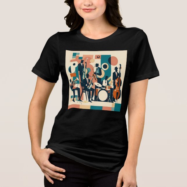 Mid Century Jazz Age Sextet Tri-Blend Shirt (Front)
