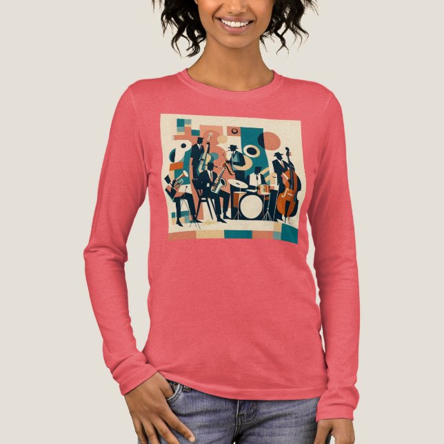 Mid Century Jazz Age Sextet Tri-Blend Shirt (Front)