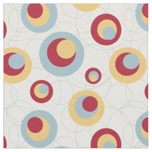 Mid Century Leopard Spots and Circles 50s Pattern Fabric