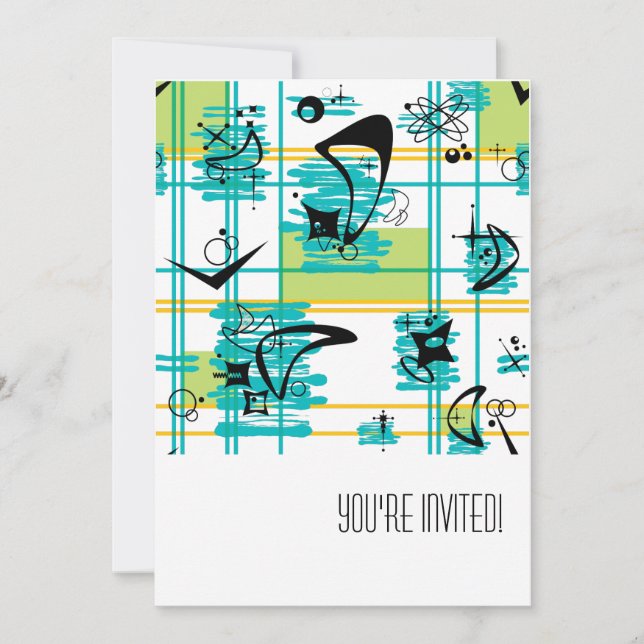 Mid Century Madras Invitation (Front)