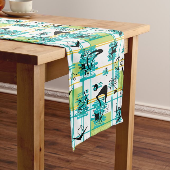 Mid Century Madras Long Table Runner (In Situ)