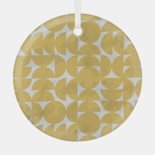 Mid-century marble effect: vintage pattern. glass tree decoration