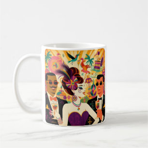 Mid Century Mardi Gras Cocktail Party Coffee Mug