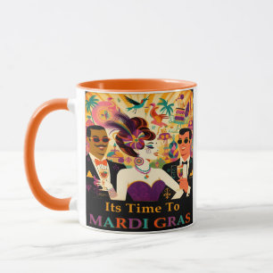 Mid Century Mardi Gras Cocktail Party Mug