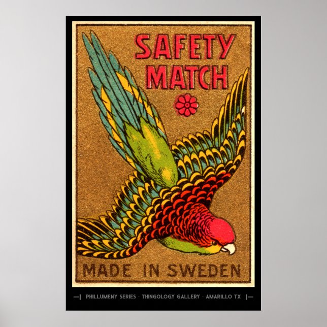 Mid Century Matchbox Art Poster (Front)