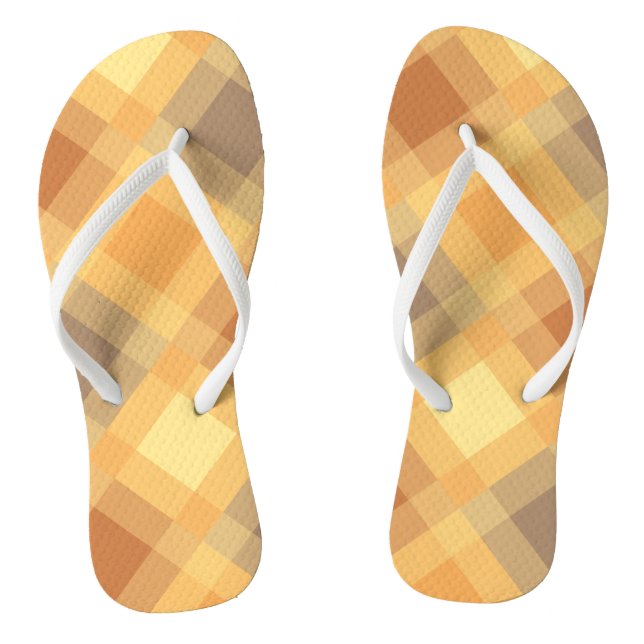 Mid-Century mega plaid - Earth neutrals Jandals (Footbed)