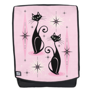 Mid Century Meow Retro Atomic Cats Backpack