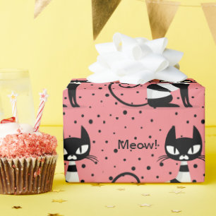 Mid Century Meow! Retro Atomic Cats  Wrapping Pape Wrapping Paper