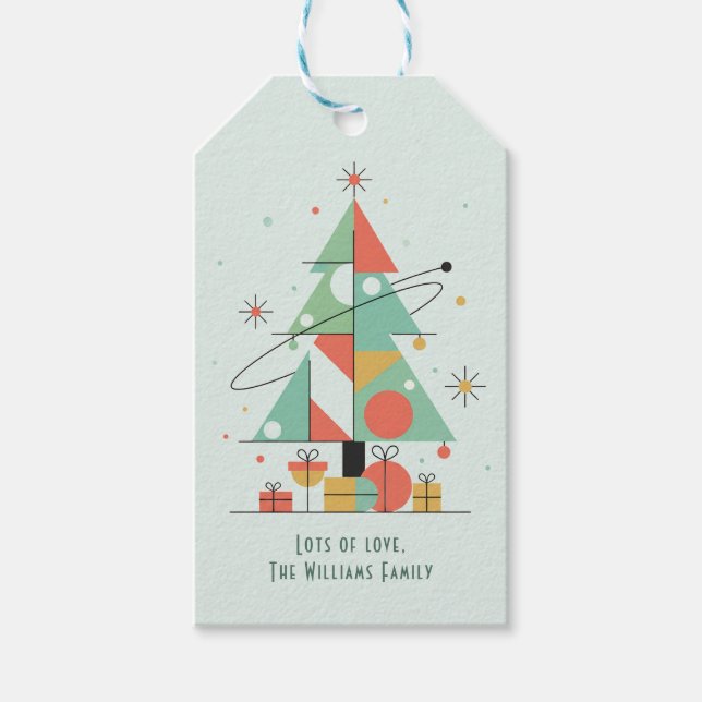 Mid-Century Merry Christmas  Gift Tags (Front)